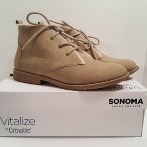 Women's Sonoma Taupe Ankle Boots- Size 8
